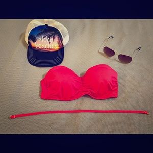 🕶3 for $15🕶 PINK Push Up Strapless Swim Top